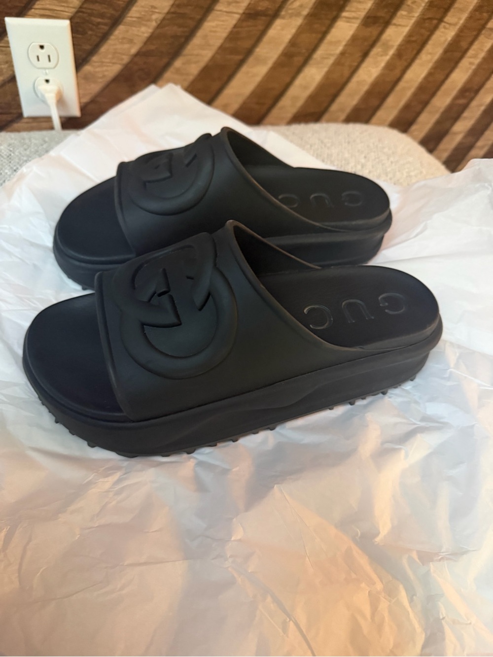 Interlocking G Logo Rubber Slides